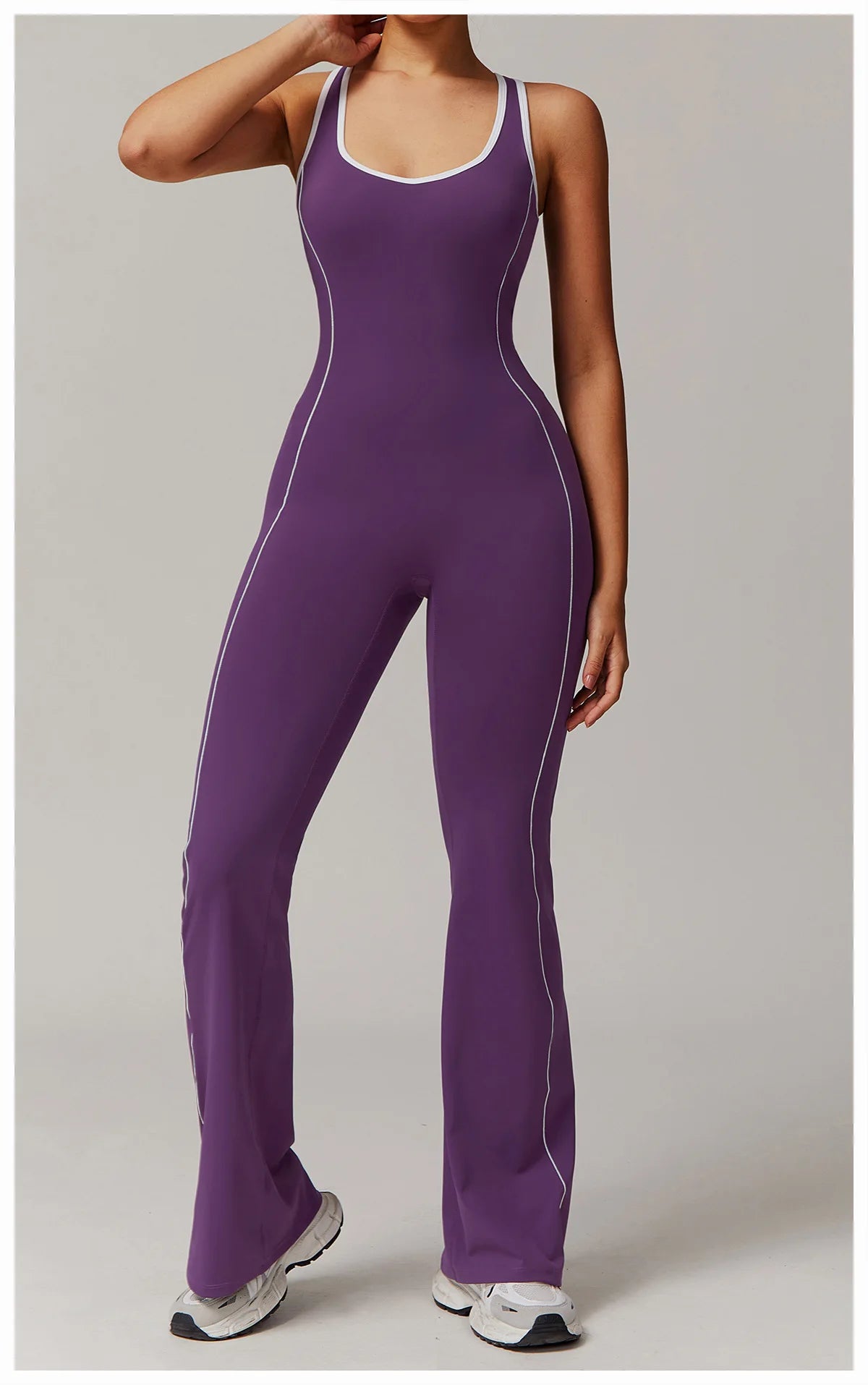 Sleek Back Hollow Bodysuit Jumpsuit