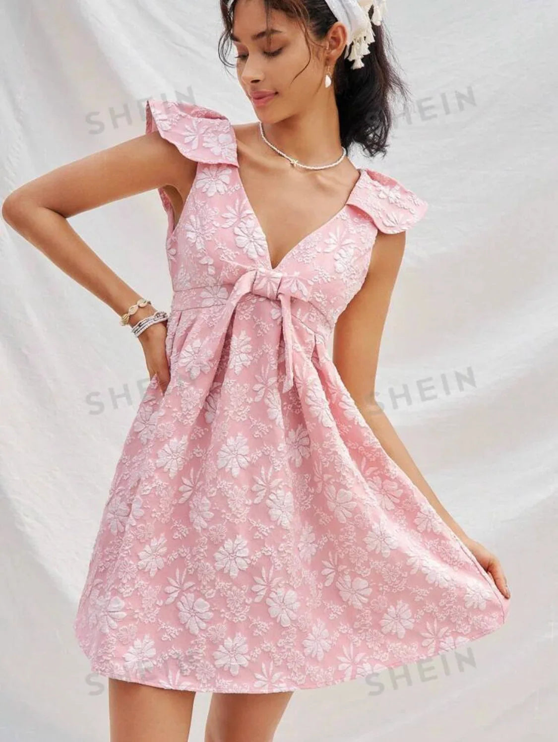 Fukro 3D Floral Jacquard Fabric