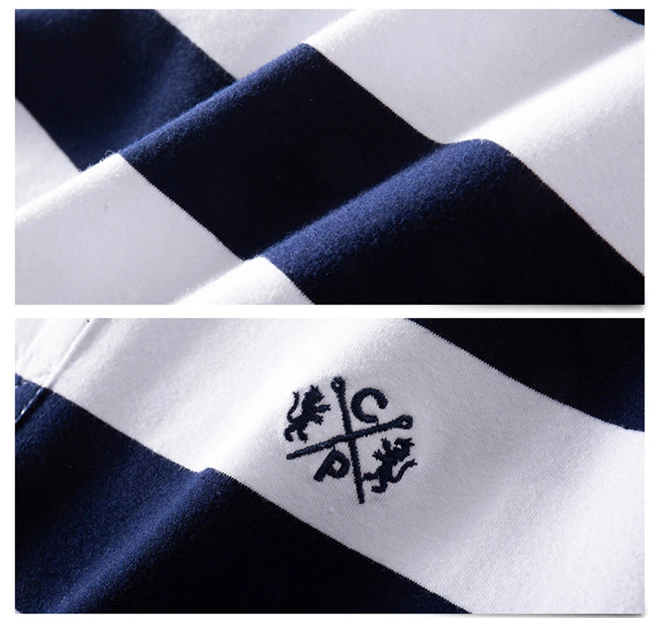 Contrast Stripe Summer Polo Shirt