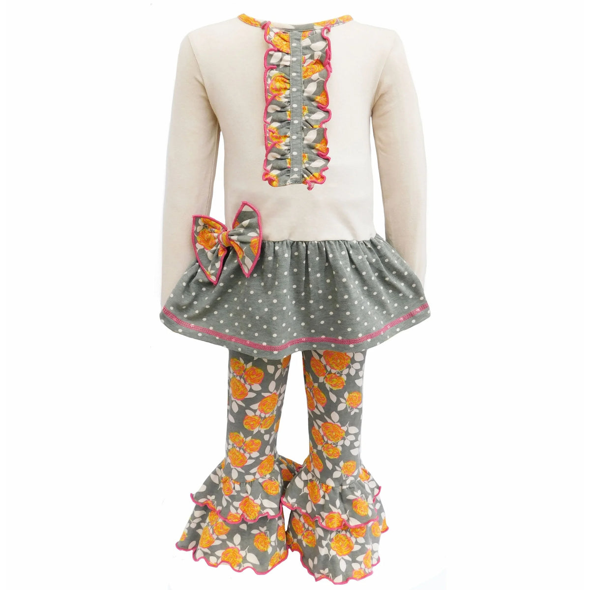 Girls Vintage Floral Tunic Set
