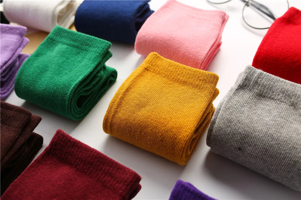 Kids Knee High Cotton Socks