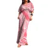 Polynesian Print Half-Sleeve Romper