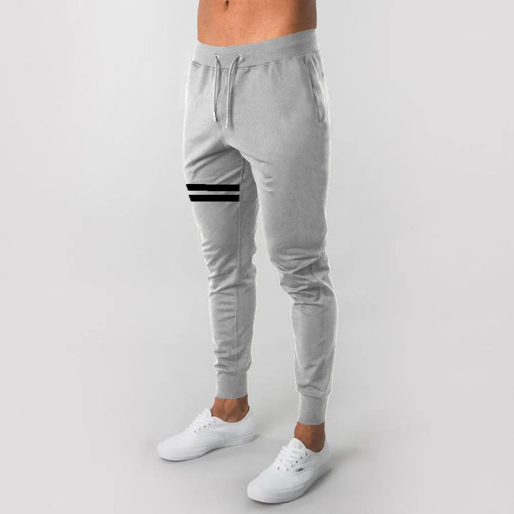 Fitness Muscle Gray Jogging Pants Solid Running Pants Men Sport Pencil Pants Men Cotton Soft Bodybuilding Joggers Gym Trousers