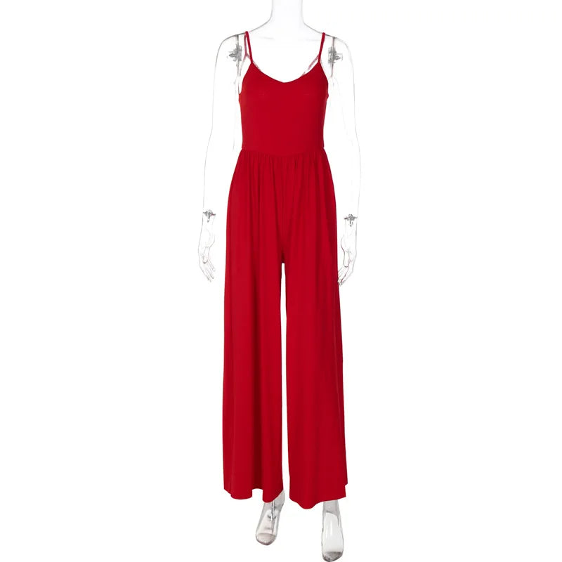 Chic Solid Sleeveless Jumpsuit