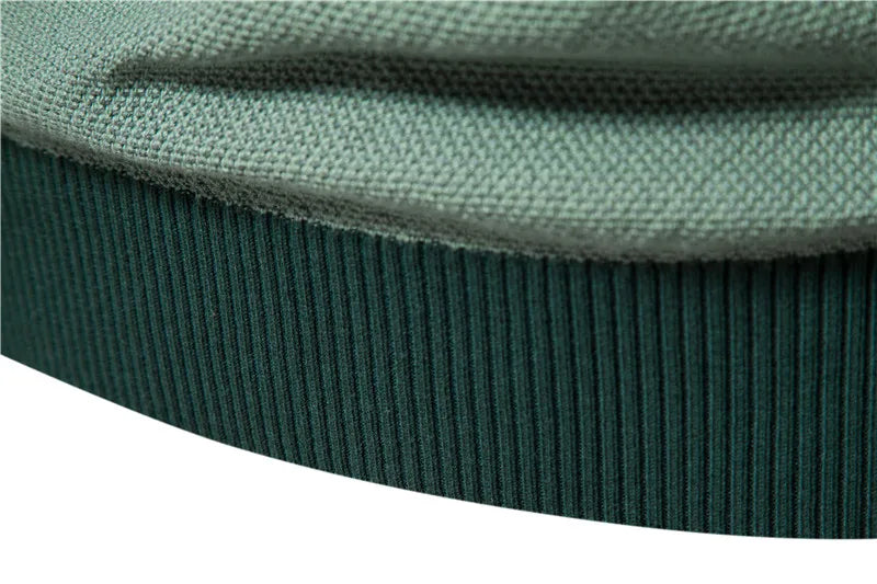 Spliced Cotton Knit Pullover