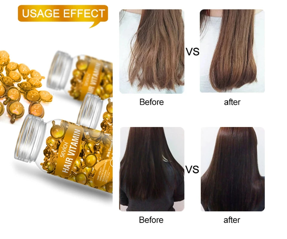 Keratin Vitamin Hair Oil Capsules