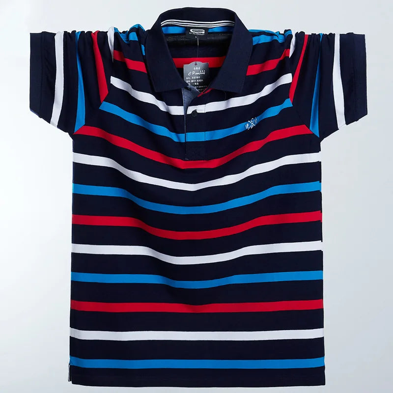Contrast Stripe Summer Polo Shirt