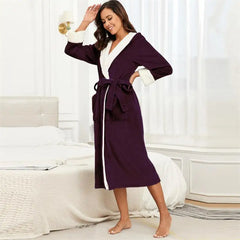 Women Luxury Fleece Bathrobe