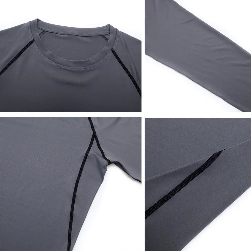 Men's Compression Sportswear Suits Gym Tights Training Clothes Workout Jogging Sports Set Running Rashguard Tracksuit For Men