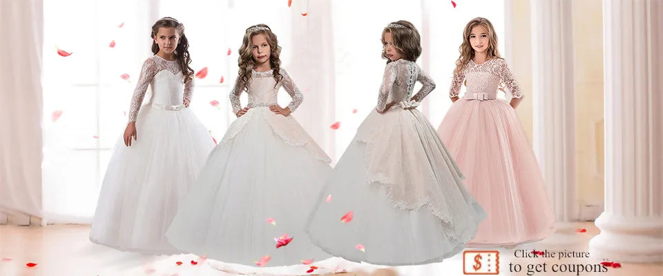 Champagne Satin Flower Girl Dress