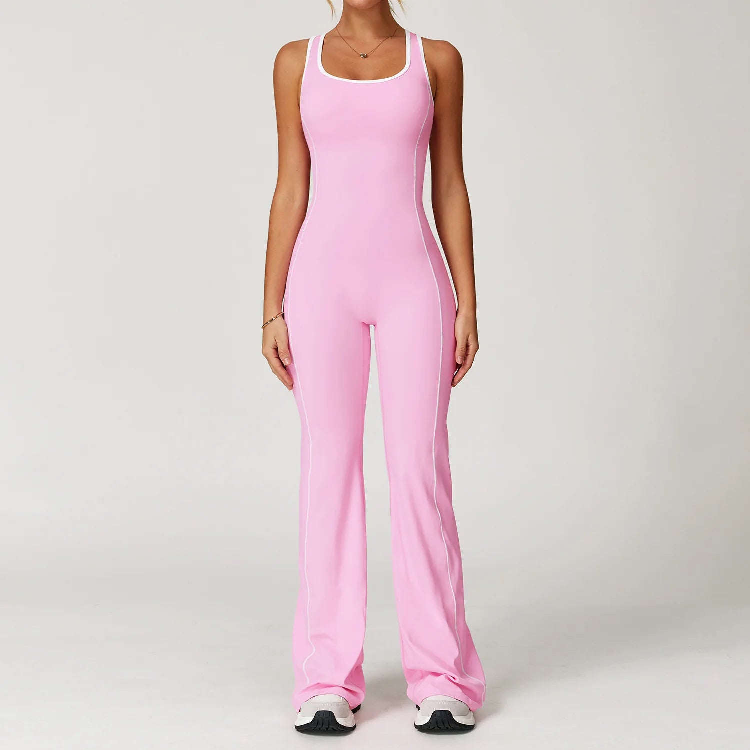 Sleek Back Hollow Bodysuit Jumpsuit