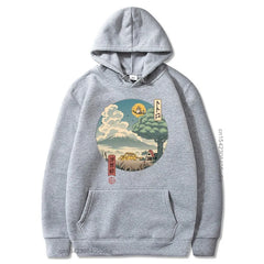 Ukiyo Aesthetic Oversized Pullover Hoodie