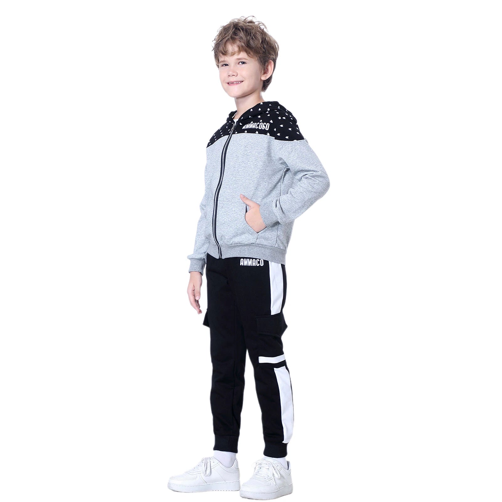 Kids Tracksuits,Teen Boys School Sweatsuits,Fashion Cotton Hooded Tops + Pants Set,Soft Children's Long Sleeve Sportswear