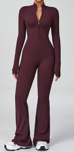 Sleek Active Zipper Performance Bodysuit