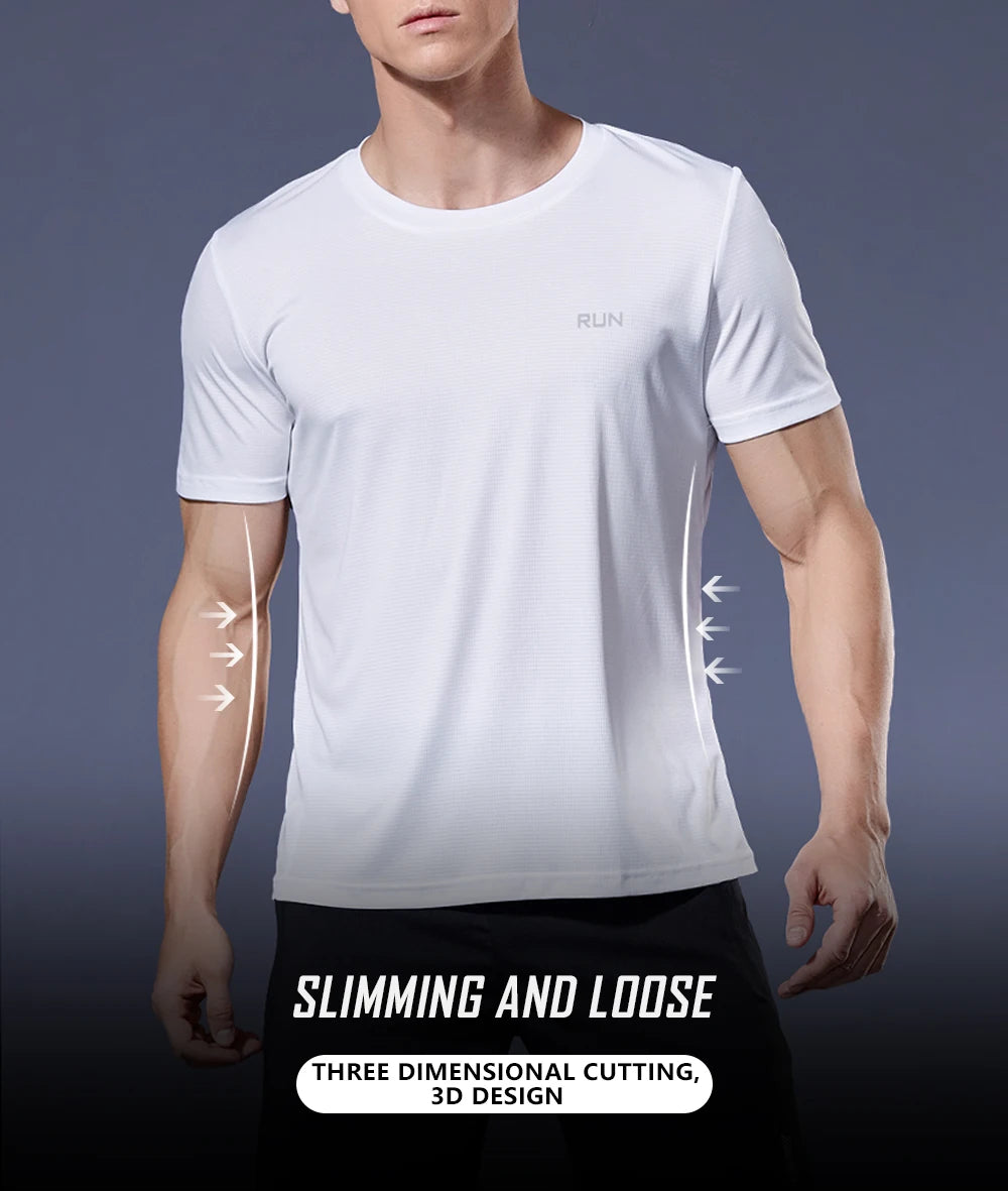 Men's Fitness Gym T Shirts 2020 Shirt Homme Running Men Designer Quick Dry T-Shirts Running Slim Fit Tops Tees Sport Muscle Tee