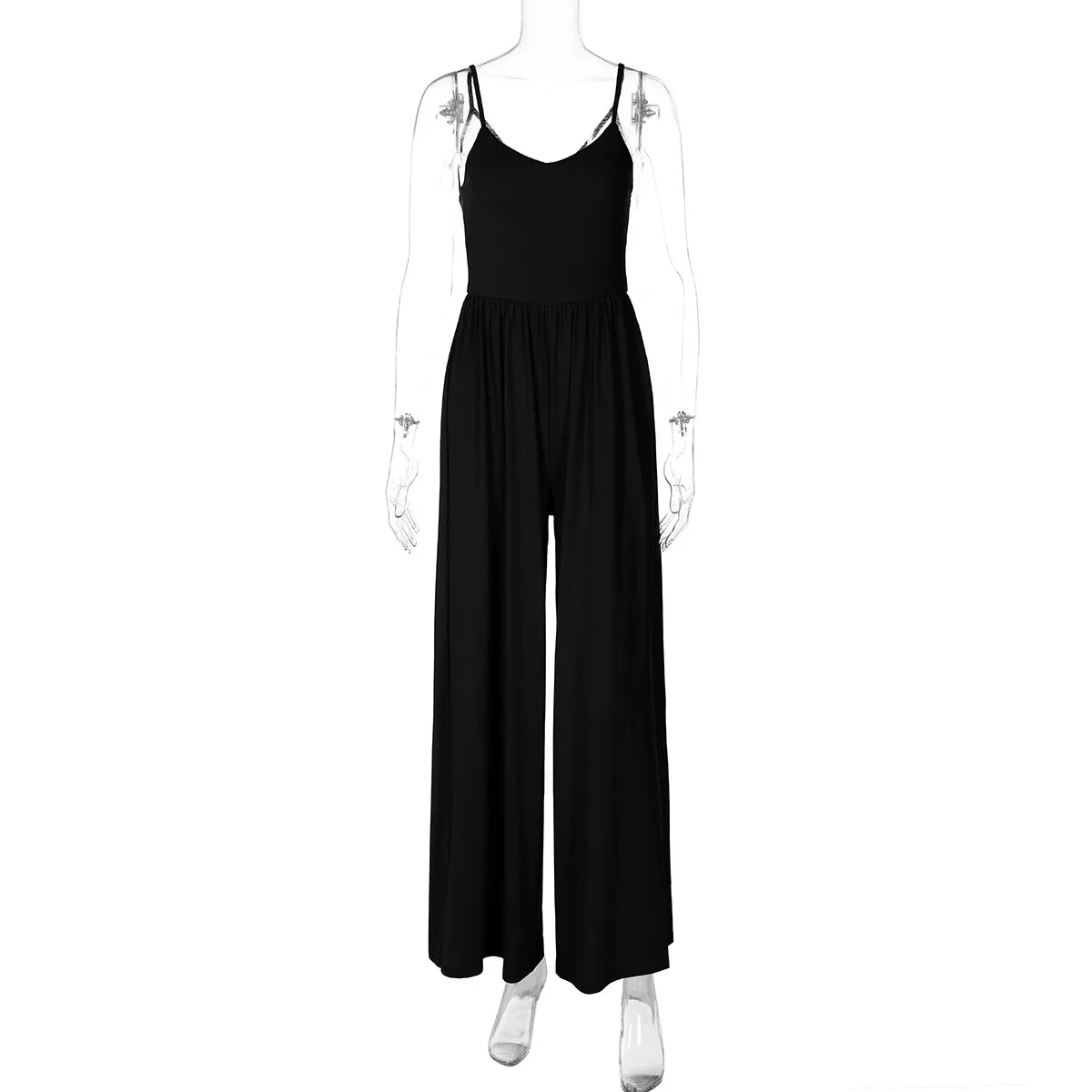 Chic Solid Sleeveless Jumpsuit