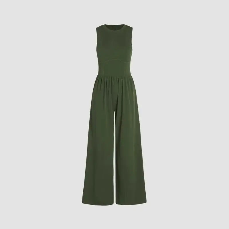 Effortless Wide-Leg Vest Jumpsuit