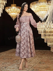 Floral Woven Polyester Jacquard Fabric