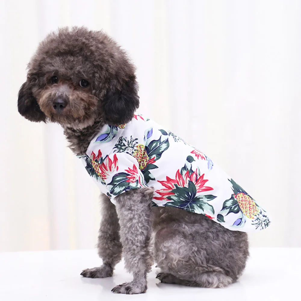 Hawaiian Print Breathable Dog Shirt