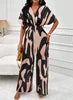 Printed Wide Leg Summer Jumpsuit