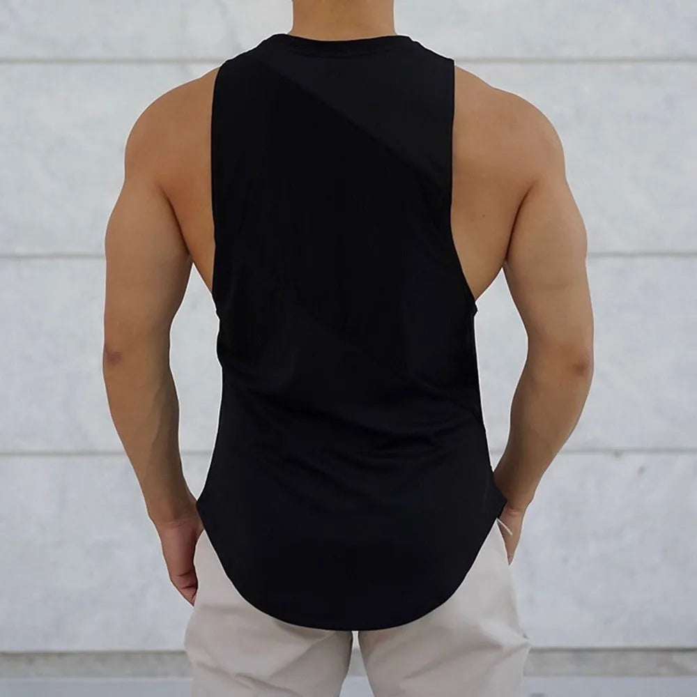 NEW Bodybuilding Sport Tank Tops Men Gym Fitness Workout Sleeveless Shirt Male Stringer Singlet Casual Fashion Undershirt Vest