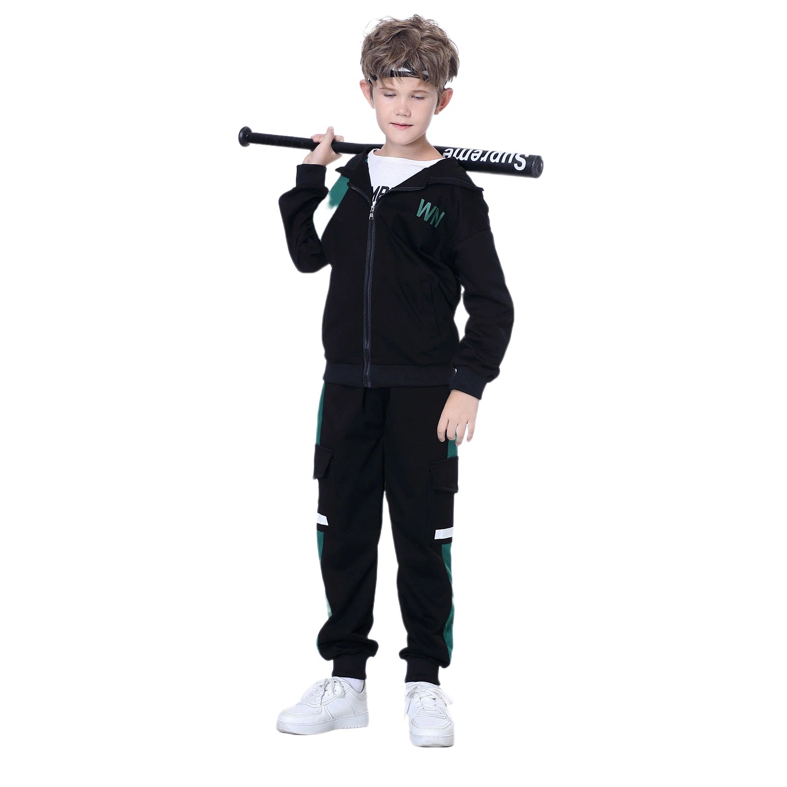 Kids Tracksuits,Teen Boys School Sweatsuits,Fashion Cotton Hooded Tops + Pants Set,Soft Children's Long Sleeve Sportswear