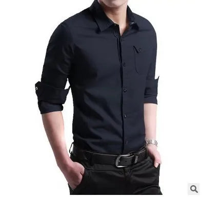 Smart Casual Cotton Shirt Men
