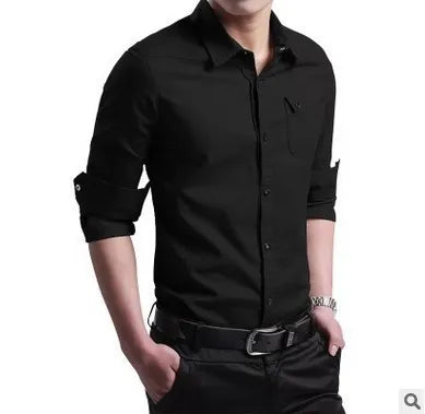 Smart Casual Cotton Shirt Men