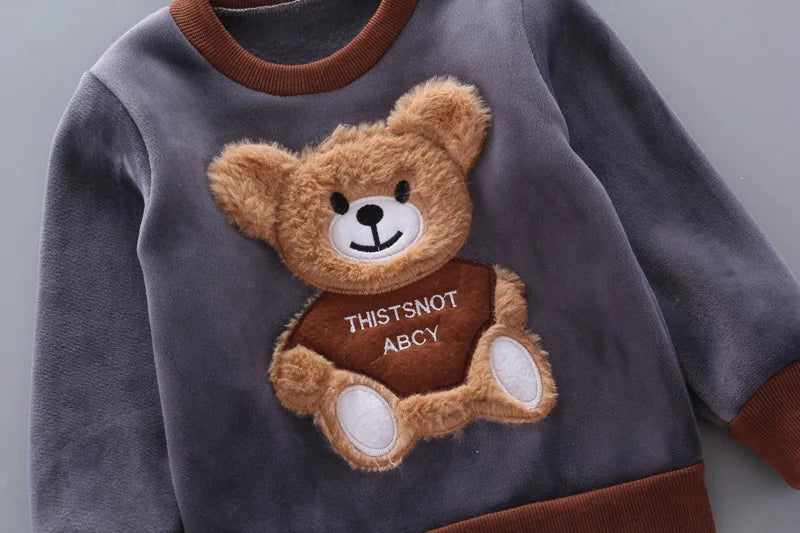 Fleece Hooded Baby Outfit Set