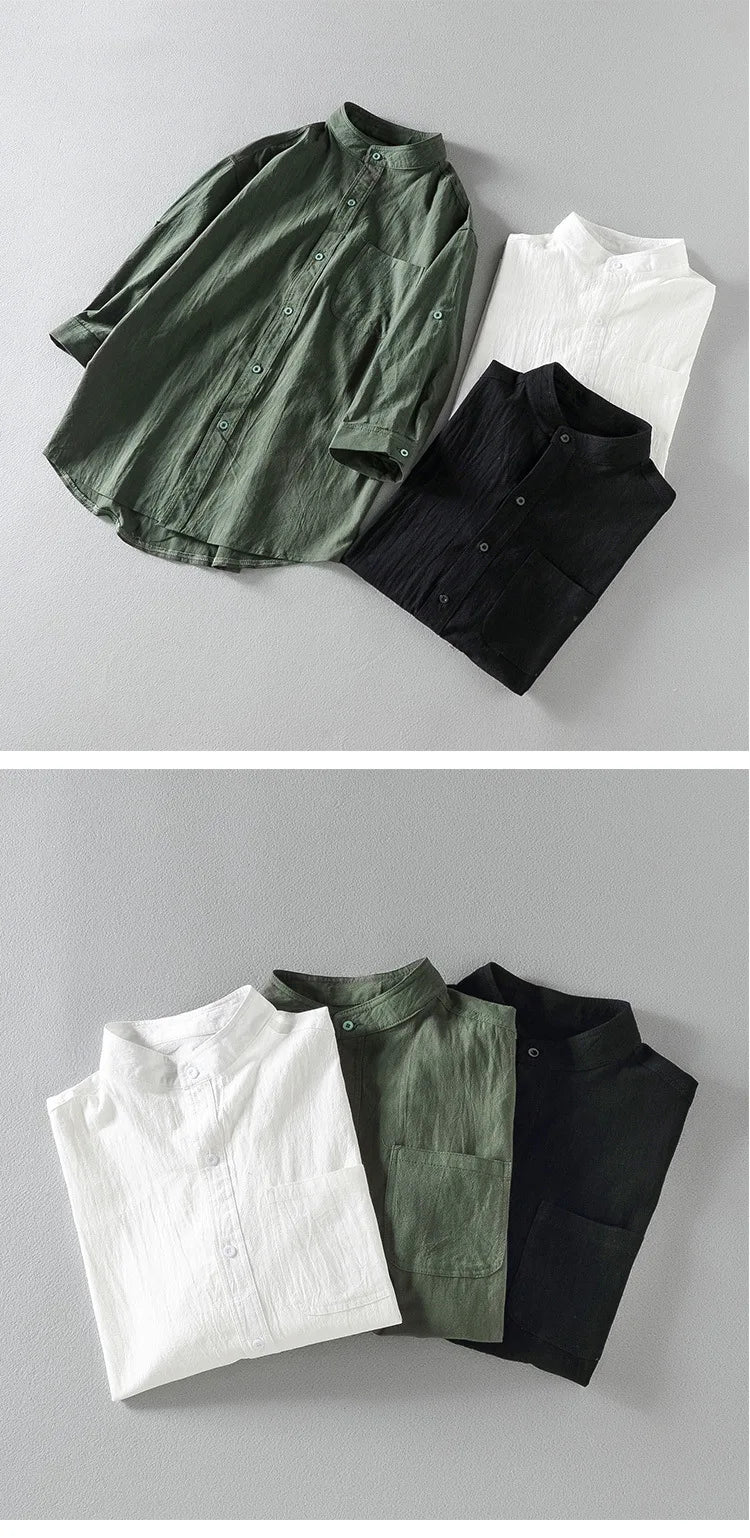 Cotton Linen Casual Summer Shirt