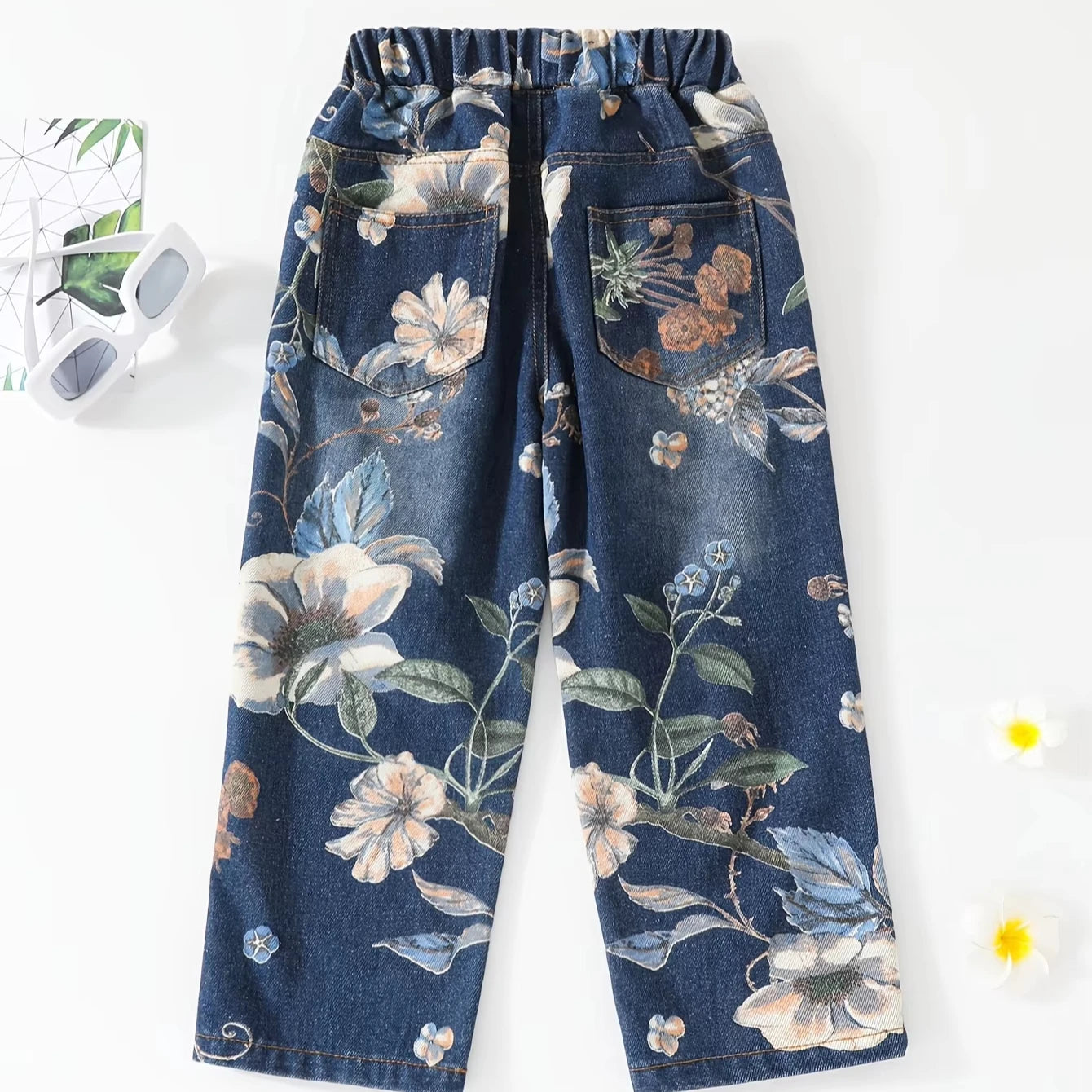 Printed Korean Style Girls Jeans