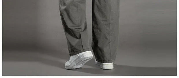 Loose Cotton Cargo Work Pants