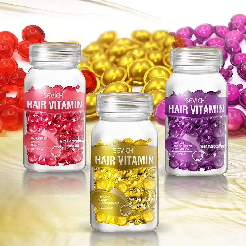 Keratin Vitamin Hair Oil Capsules