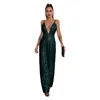 Elegant Backless Sequin Halter Jumpsuit
