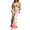 Polynesian Print Half-Sleeve Romper