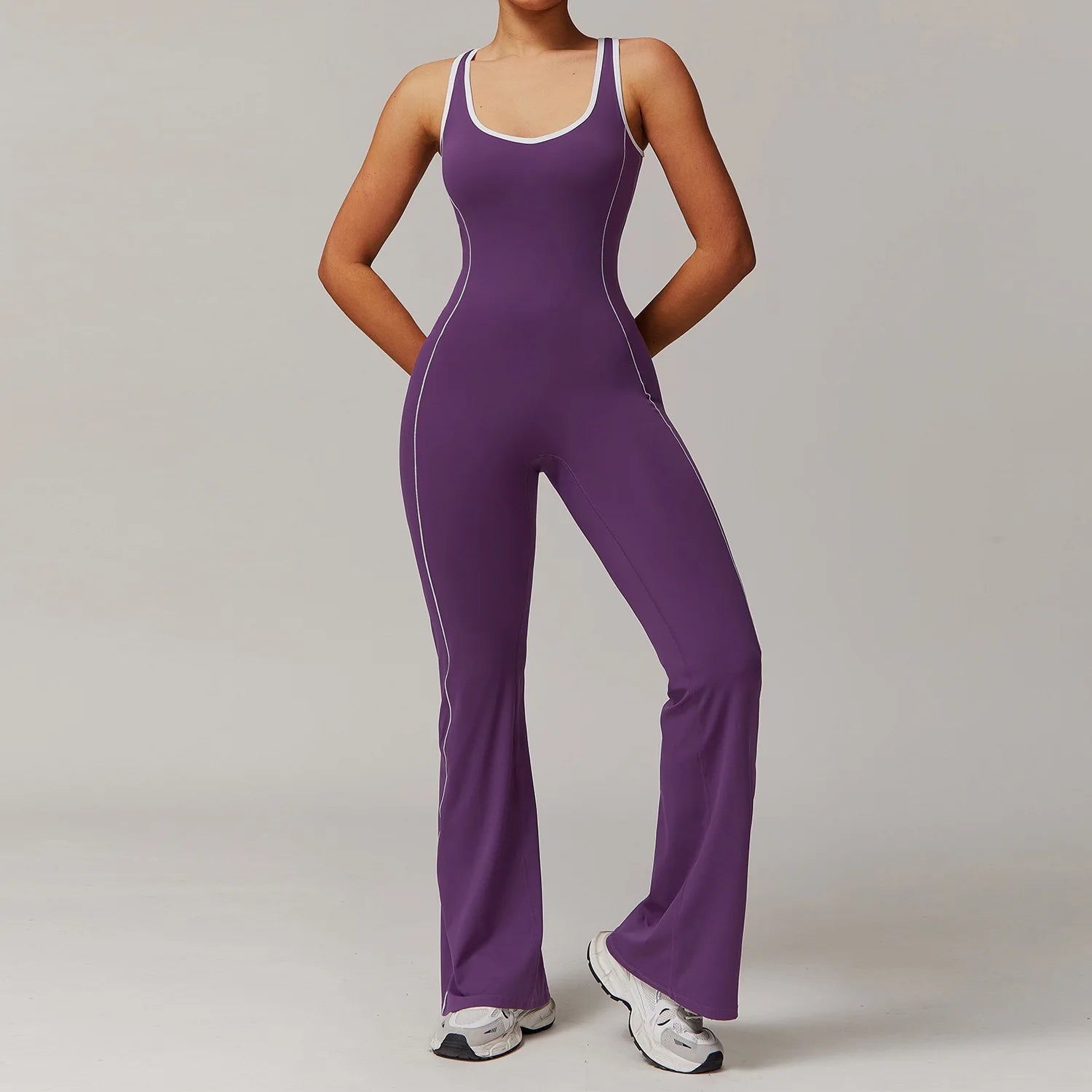 Sleek Back Hollow Bodysuit Jumpsuit