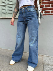 Vintage High-Waist Straight Jeans
