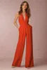 Chic Backless Solid Sleeveless Jumpsuit