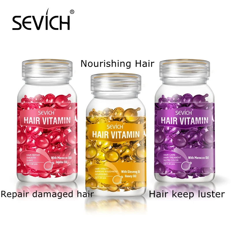 Keratin Vitamin Hair Oil Capsules