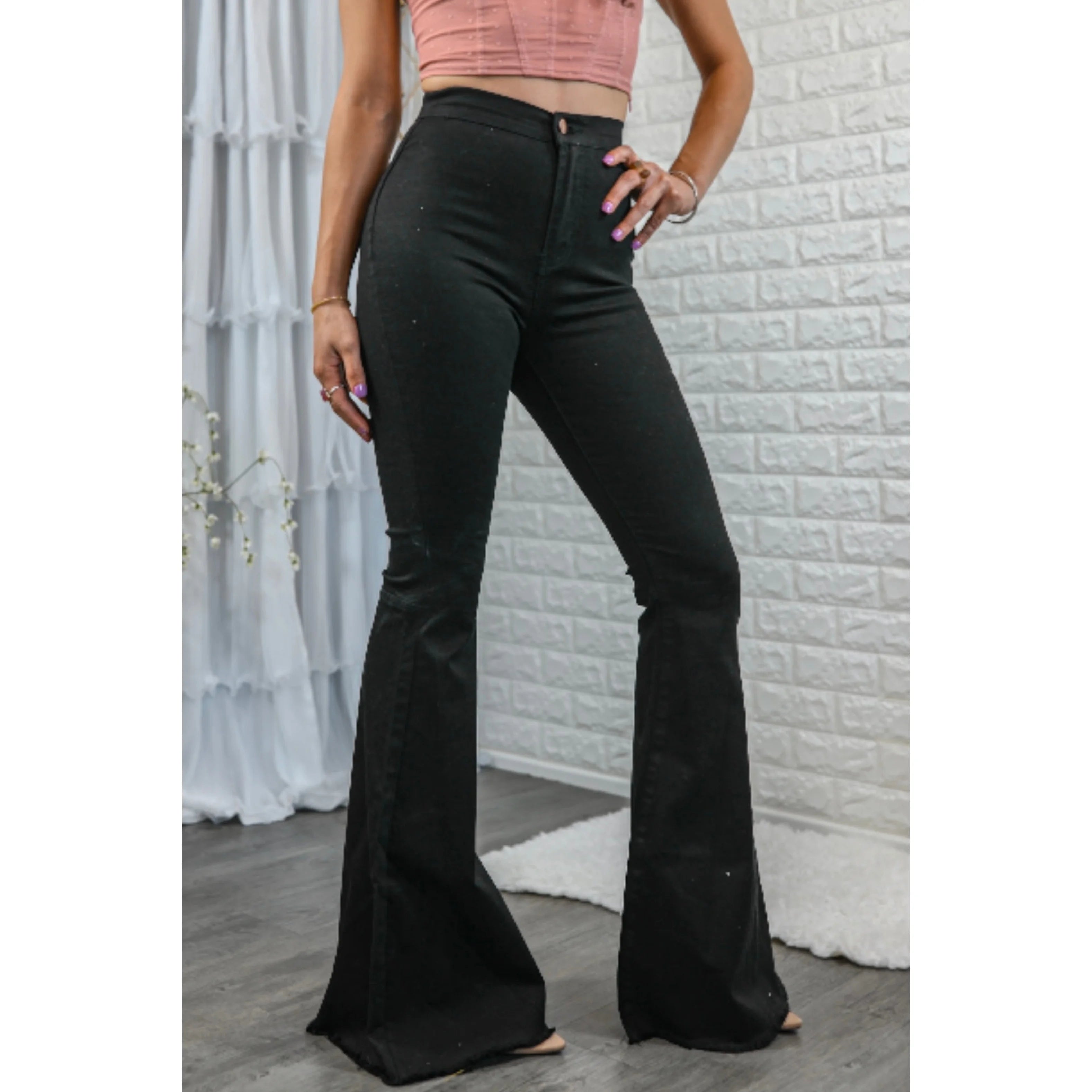 Super Flare Black Jeans