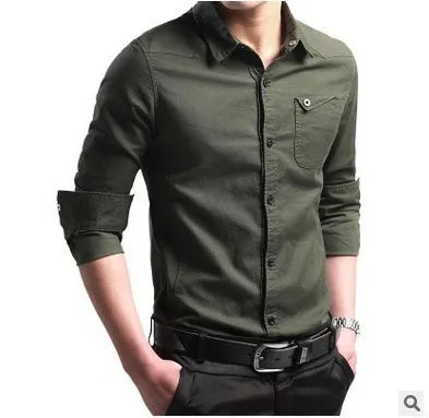 Smart Casual Cotton Shirt Men