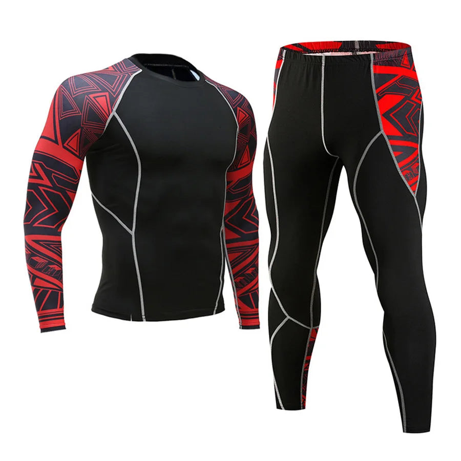 Compression Rashguard Gym Tights Set