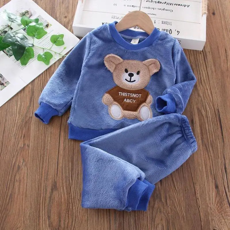 Fleece Hooded Baby Outfit Set