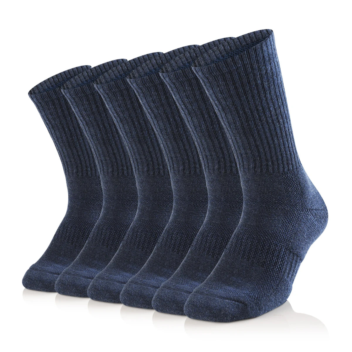 Navy Cushioned Performance Crew Socks