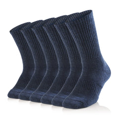 Navy Cushioned Performance Crew Socks