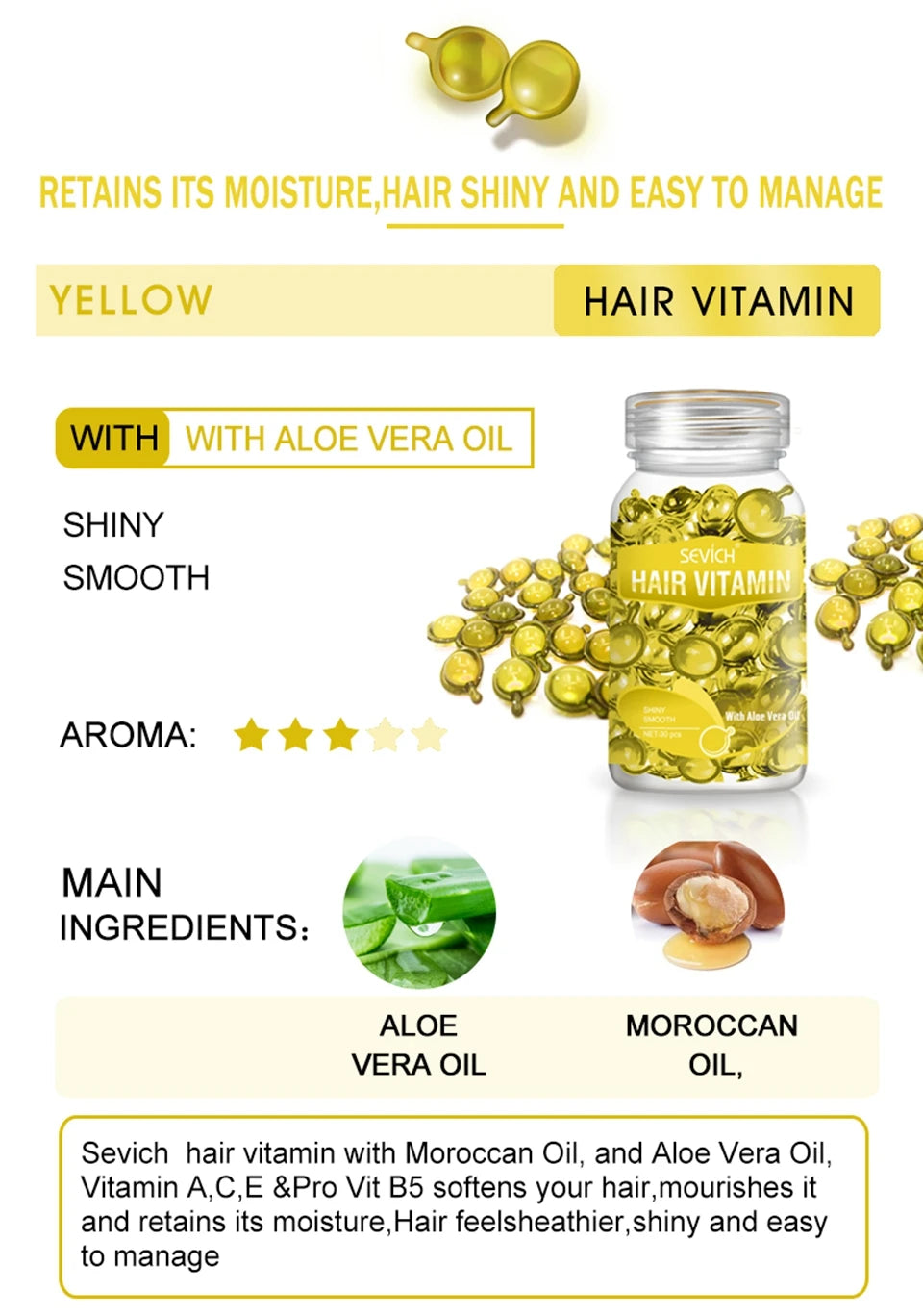 Keratin Vitamin Hair Oil Capsules