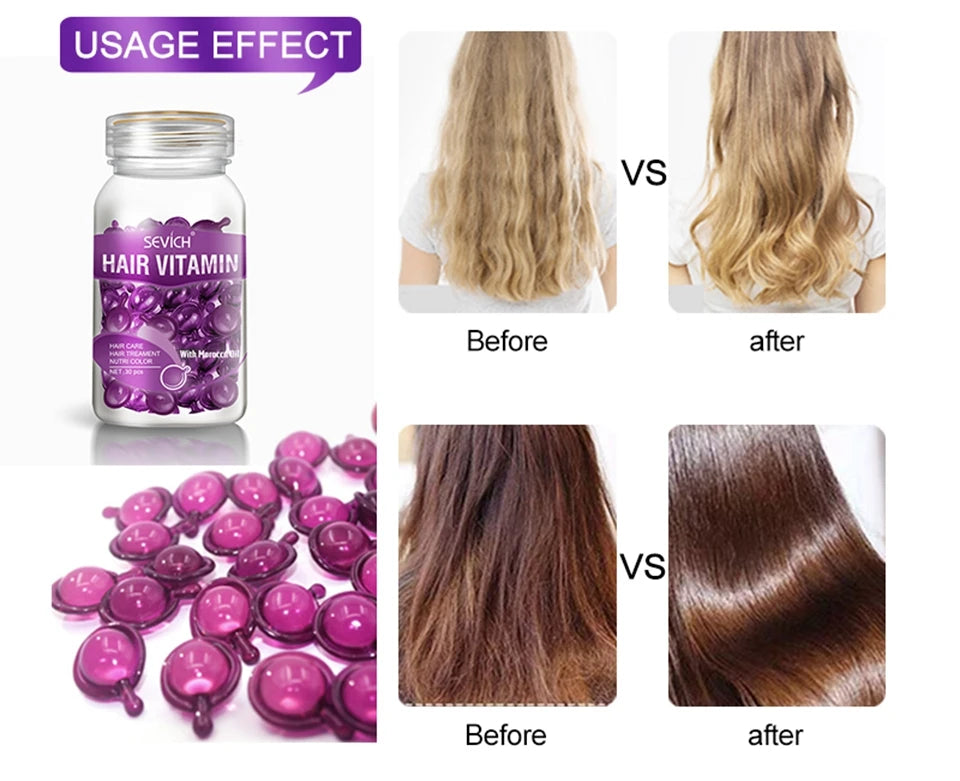 Keratin Vitamin Hair Oil Capsules
