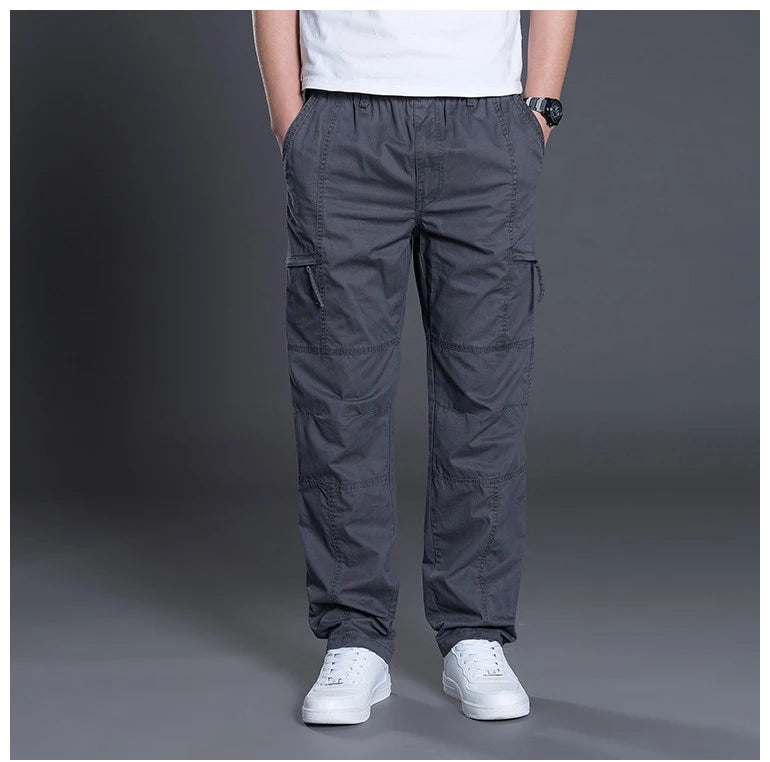 Relaxed Straight Casual Cotton Pants