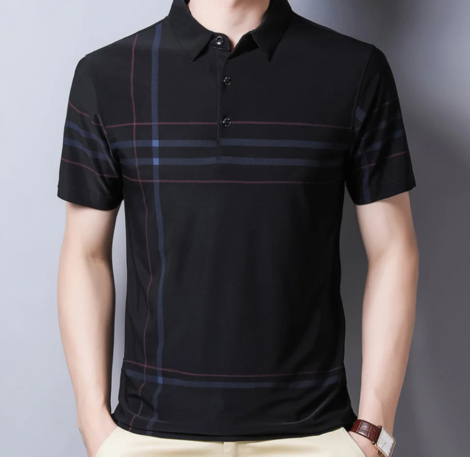 Striped Cotton Polo Casual