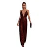 Elegant Backless Sequin Halter Jumpsuit